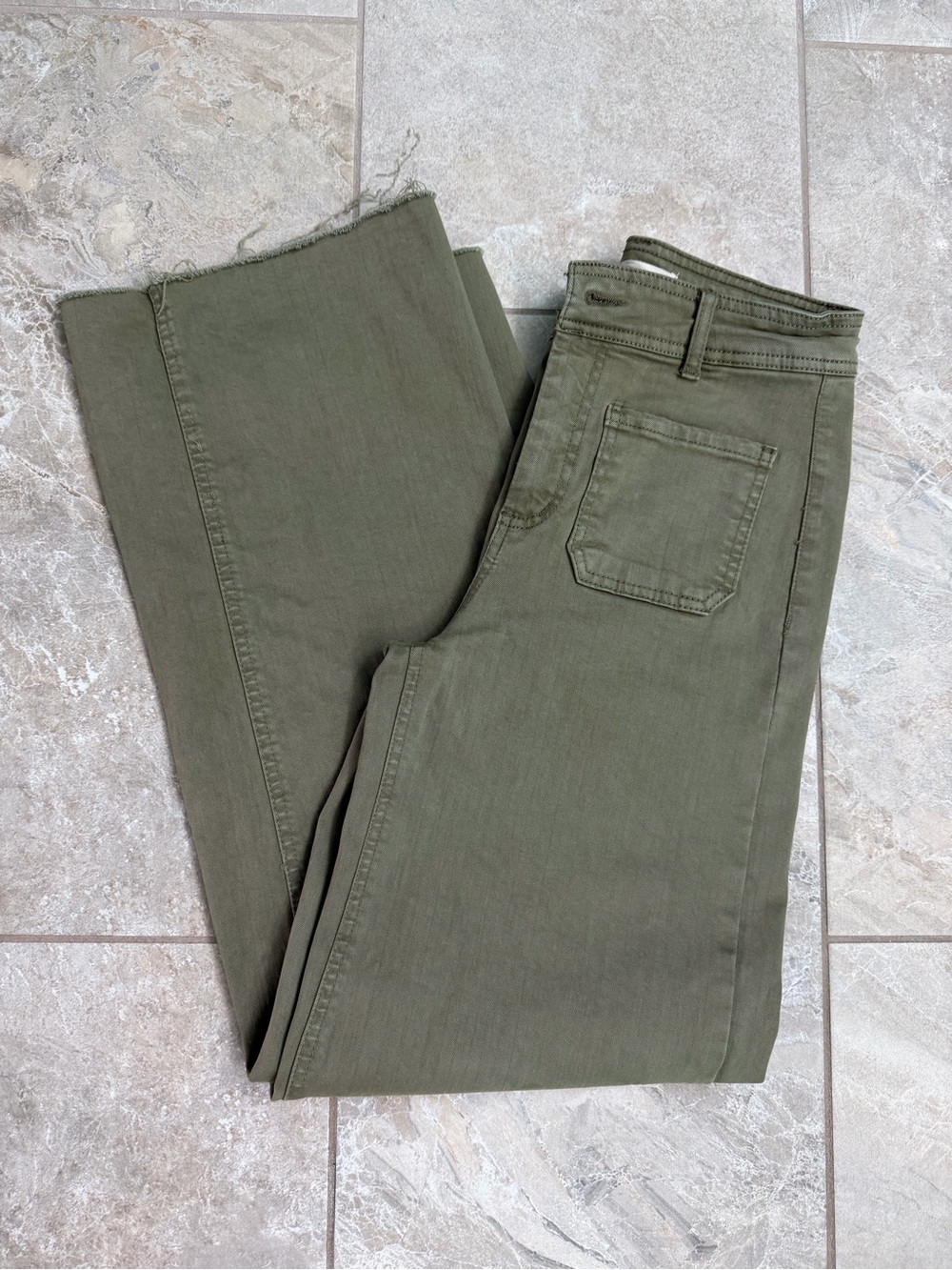 OAT New York Olive Green Wide Leg Pants